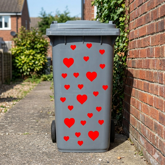 Bin Sticker Set Hearts